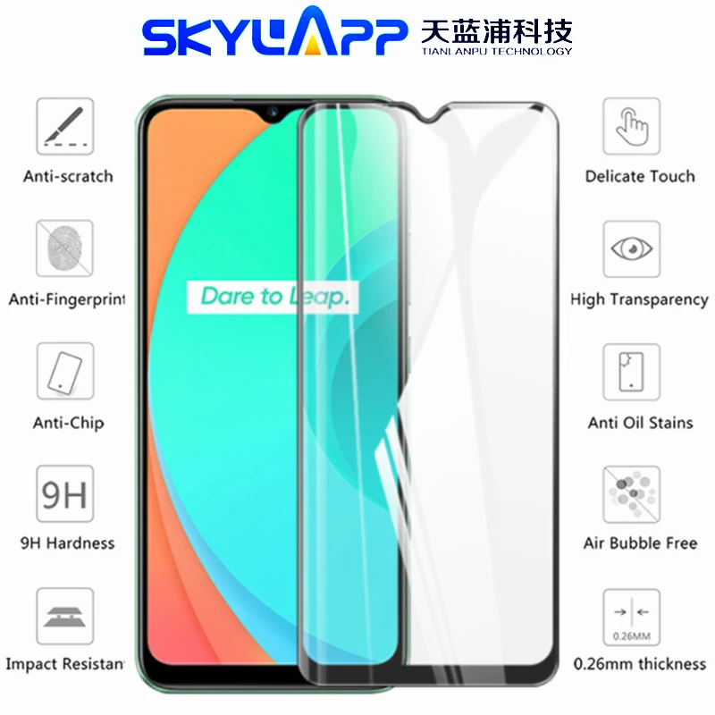 

Защитная пленка для мобильного телефона Realme C11 RMX2185 HD, защитная пленка на весь экран с защитой от царапин, закаленное стекло, бесплатная дост...