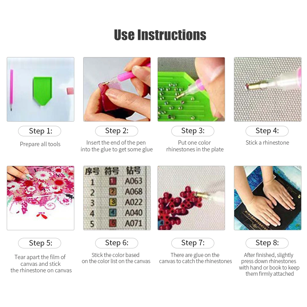 30 x 40cm DIY 5D Diamond Painting Kit Flower Resin Decor Mosaic Embroidery Cross Stitch Craft Home Wall Diamond-painting | Дом и сад