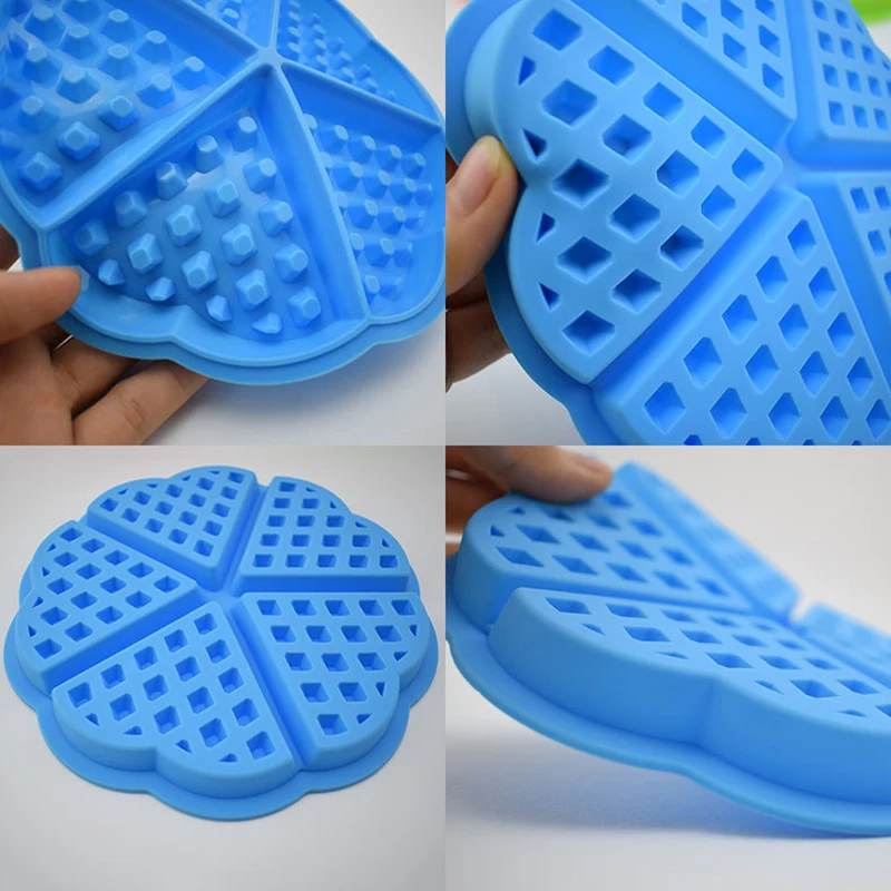 

Justdolife Portable Home Kitchen Waffle Mold Non-Stick Cake Mould Makers Kitchen Silicone Waffle Bakeware Kitchen Accessories