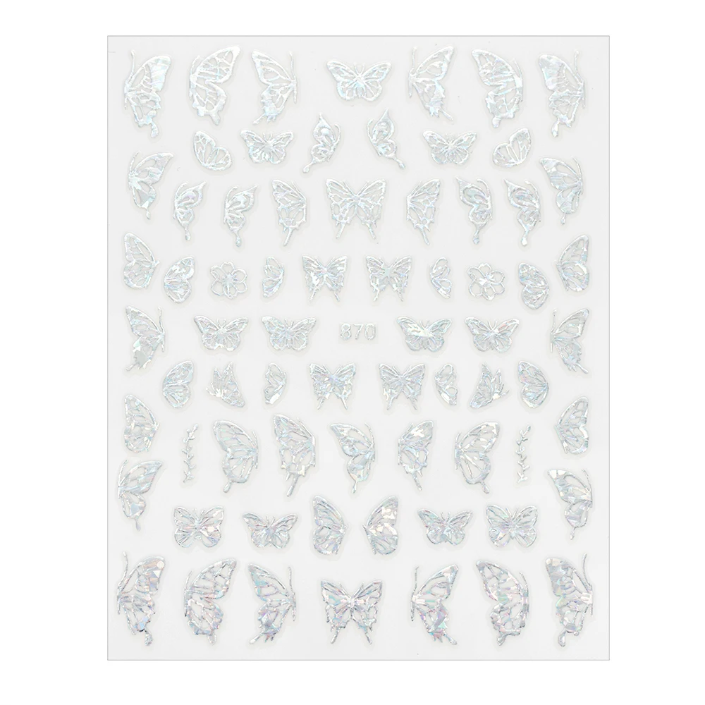 Новинка 3D бронзовая Бабочка искусство ногтей фотоклейкие слайдеры наклейка для