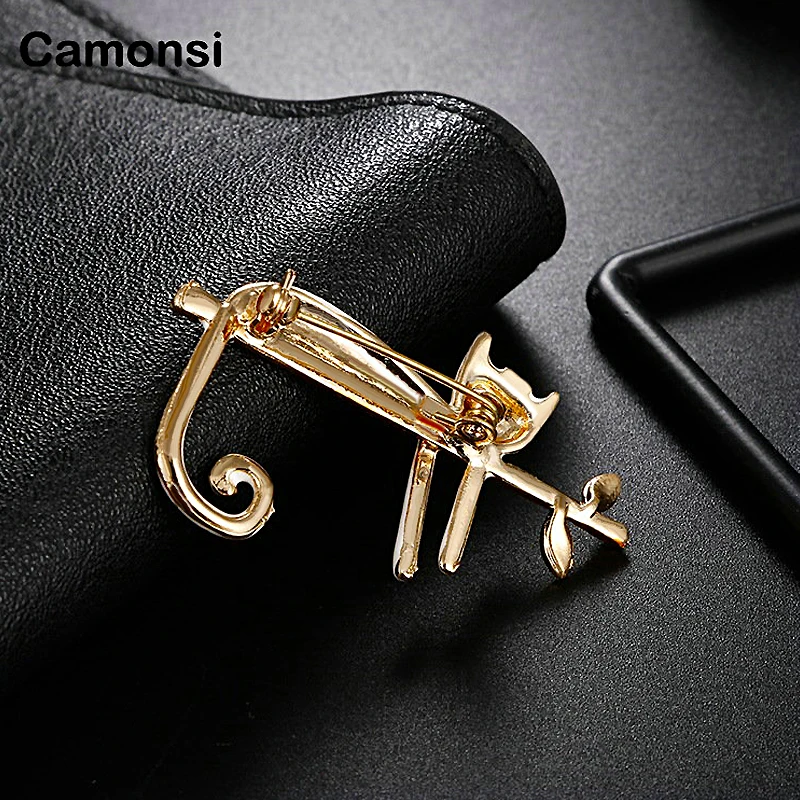 

Camonsi Cute Cat Brooches Colorful Enamel Fashion Gold Pins Suit Pocket Sweater Dress Scarf Party Jewelry Women Children Gifts