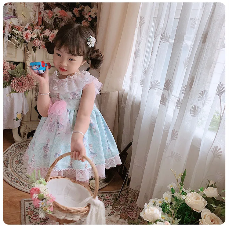 

Baby Girl Summer Ballet Girl Vintage Turkey Style Lolita Ball Gown Princess Dress for Girls Casual Party Dress