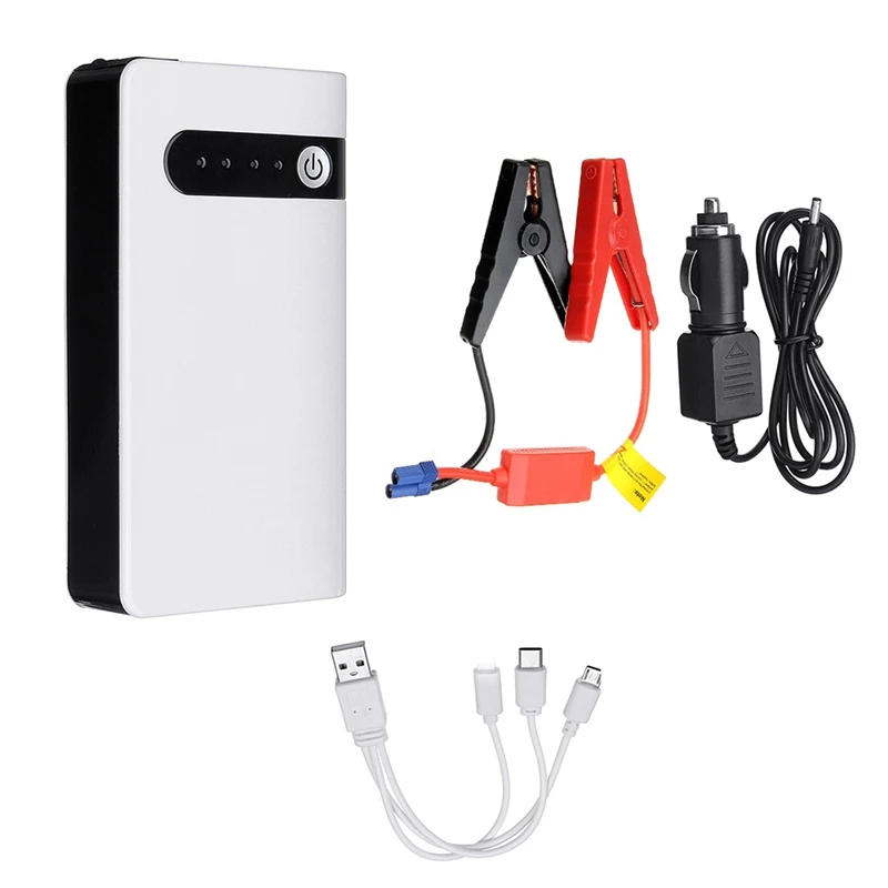 

USB Car Jump Starter Car Battery Jumper Box Power Bank Battery Charger 12V 8000MAh Emergency Starting Device-EU PLUG
