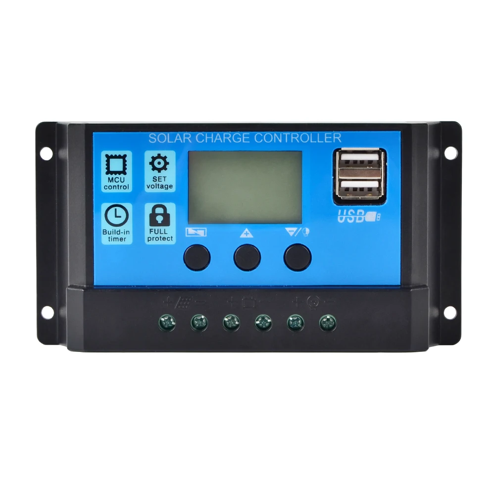 

Solar Panel Battery Regulator Charge Controller 10A 20A Dual USB Port