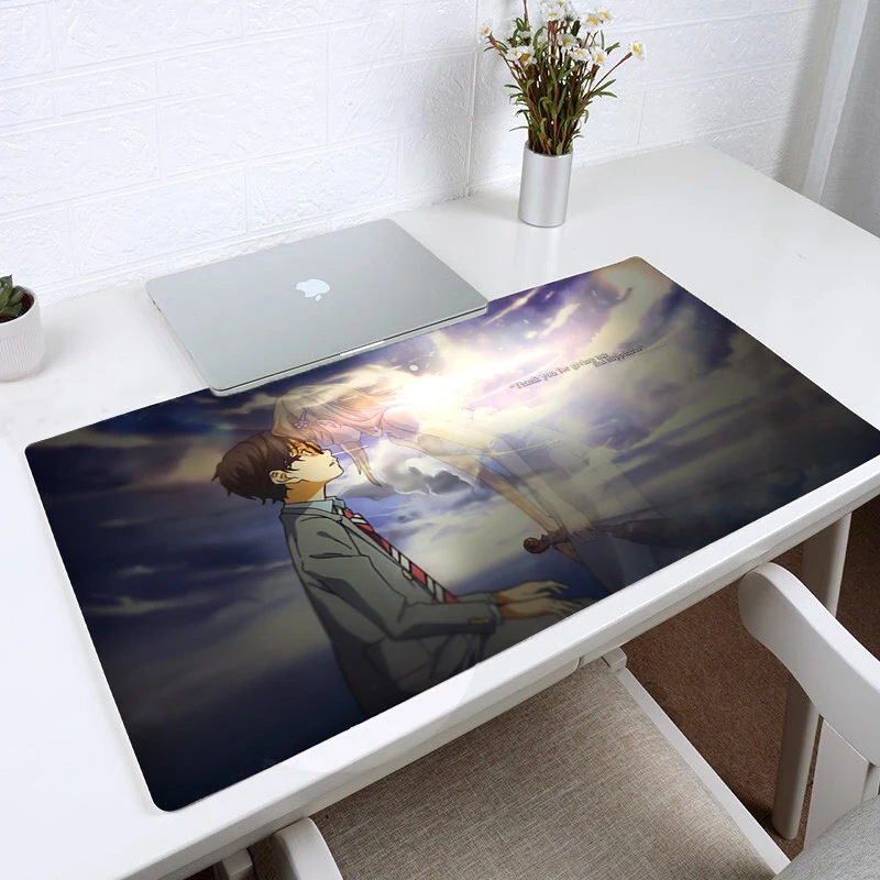 

Your Lie In April Large Gaming Mouse Pad Gamer Locking Edge Keyboard Mouse Mat Gaming Desk Mousepad for CS GO LOL Dota Game