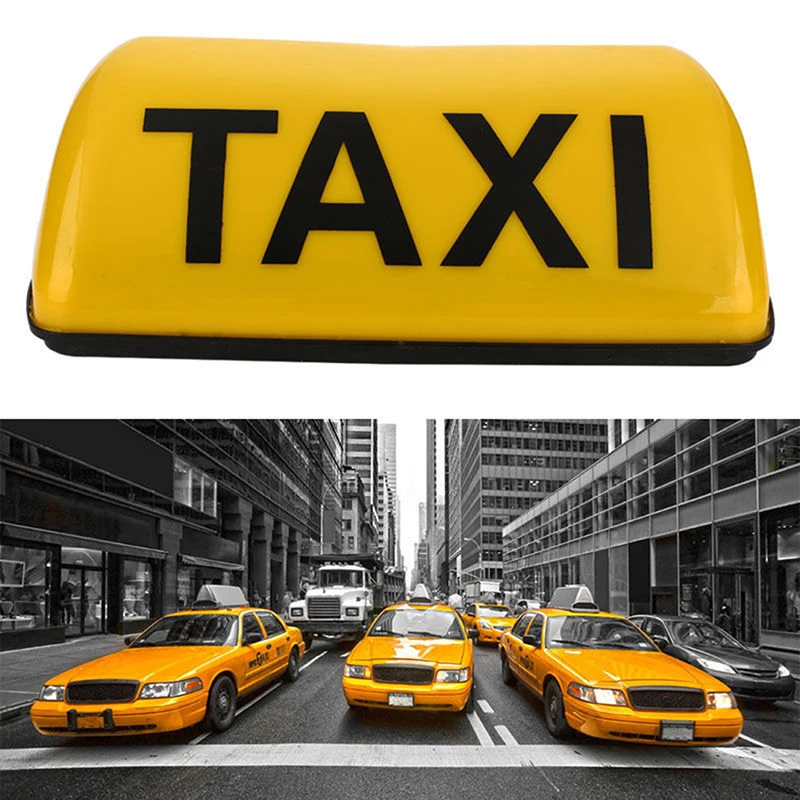 

1 шт. Желтый знак такси из АБС-пластика, верхняя крыша кабины, автомобильный магнитный знак, лампа постоянного тока 12 В, светодиодный водонеп...