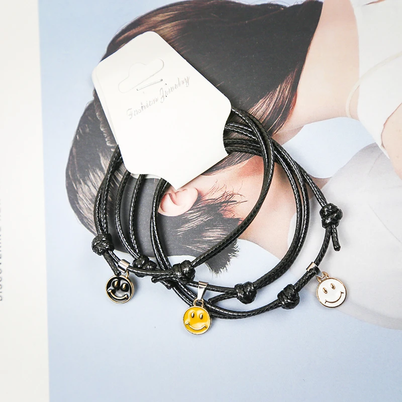 Новинка 3 шт./компл. браслеты для женщин ручной работы Регулируемый веревочный