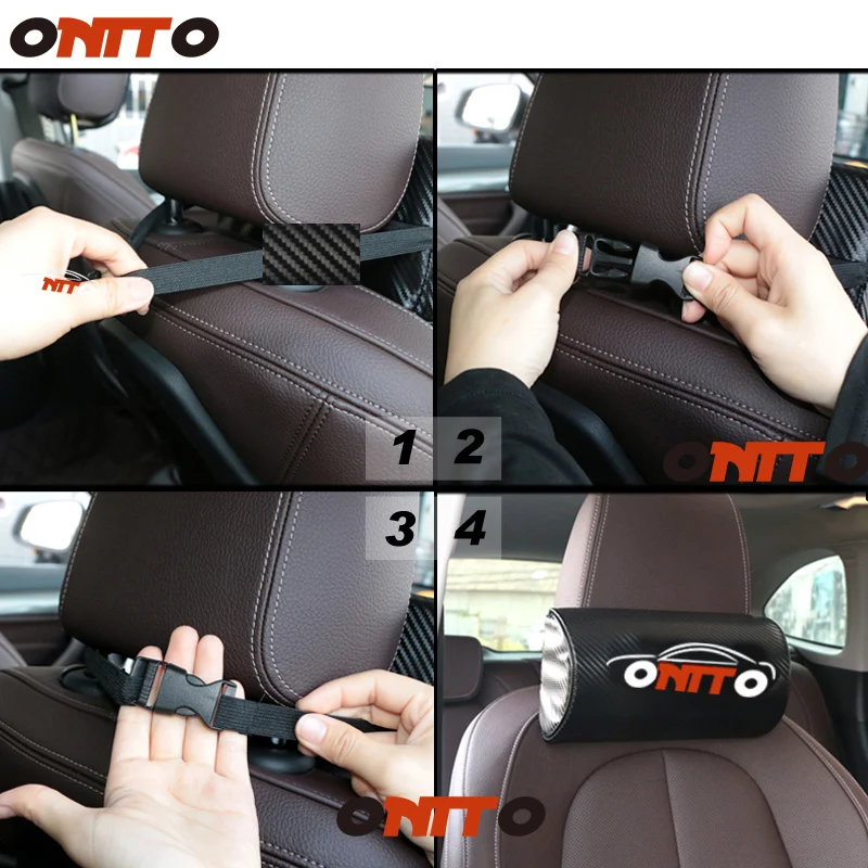 Подушка для подголовника автомобиля из углеродного волокна 2 шт./лот подушка