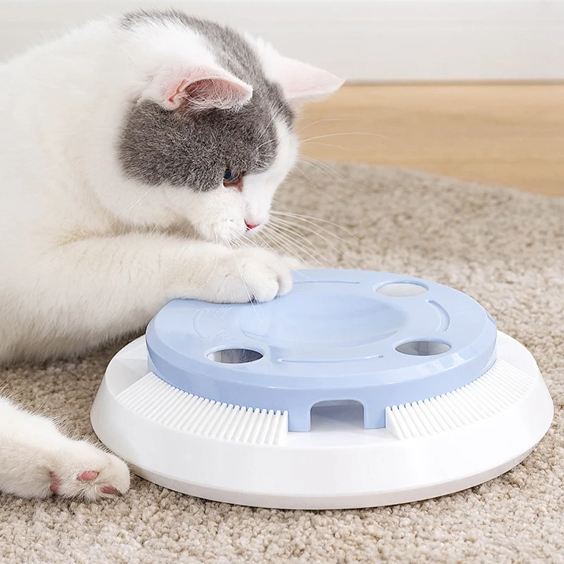 

Electric Cat Toy Smart Teasing Cat Stick Crazy Game Spinning Turntable Cat Catching Automatic Turntable Cat Toy