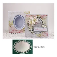 basic lace christmas border frame metal cutting dies mould scrapbook dies for greet card making cut paper craft 2021 new