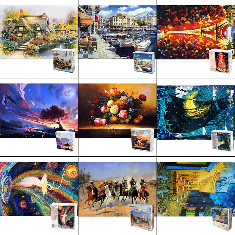 

1000 Pcs Jigsaw Puzzles for Adults Self-assembly Craft Micro-sized Kids Decorate
