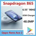 Новый мобильный телефон Oppo Reno Ace 2 5G, две Sim-карты, сканер отпечатков пальцев, 6,5 дюйма, 90 Гц, Snapdragon 865, распознавание лица, 48 МП, Android 10,0, OTA, 65 Вт, зарядное устройство, NFC