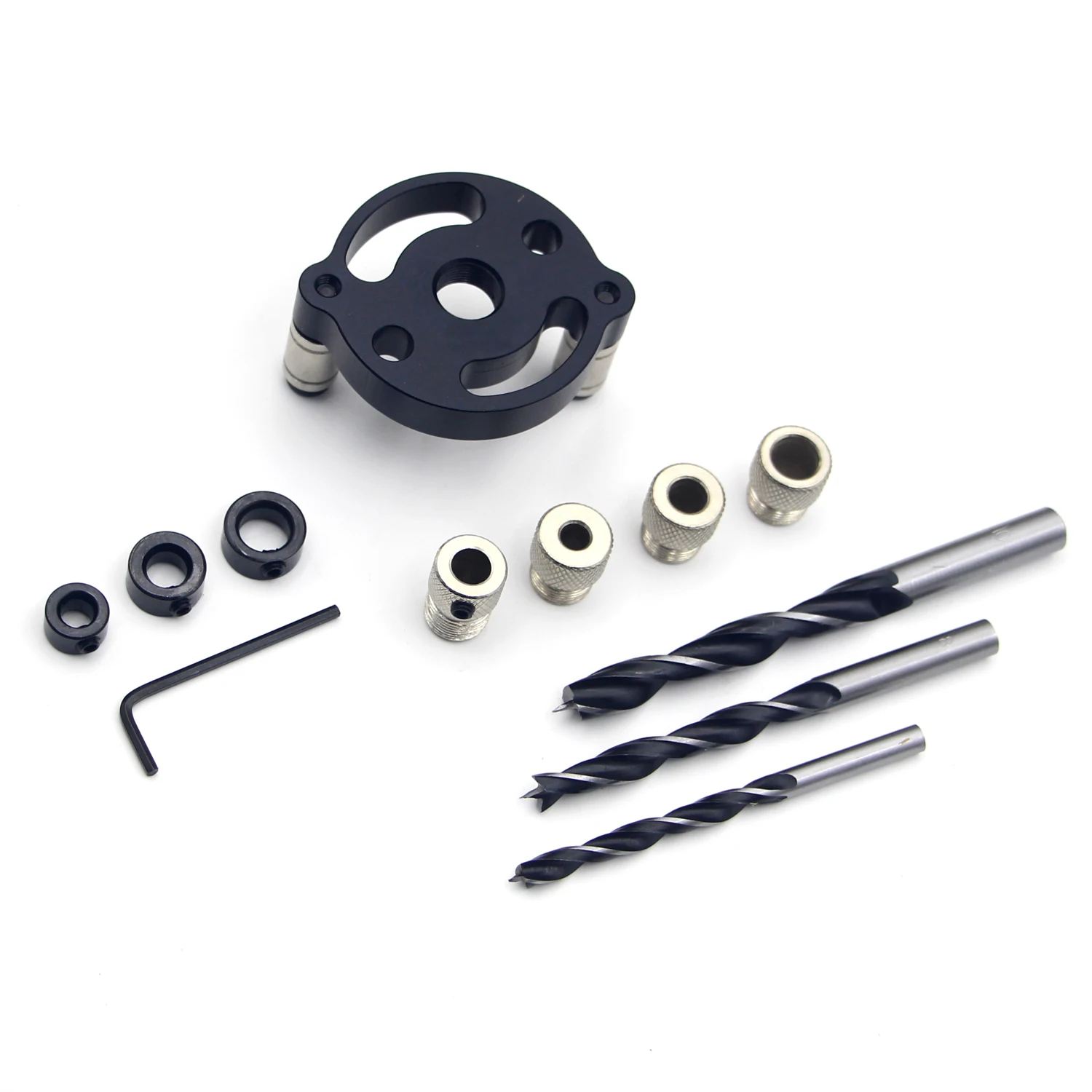 

Woodworking Straight Hole Puncher Set Punch Locator 6 8 10mm Self-centering Round Dowel Splicing Woodworking Opening Tools