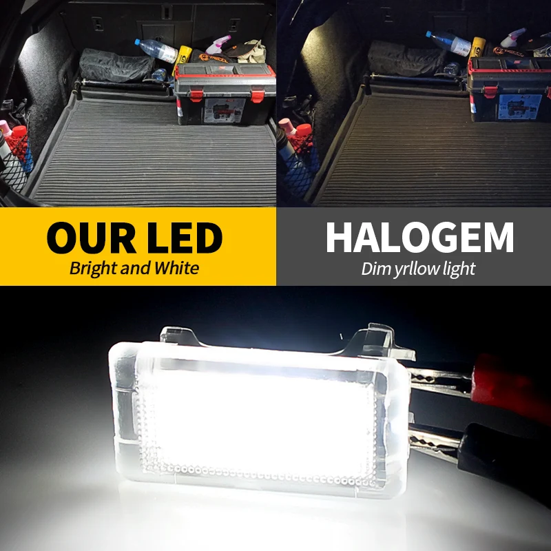 2Pcs LED Luggage Trunk Compartment Light for Opel Insignia Astra G Convertible Vectra C Cargo Area Courtesy Door Lamp - купить по