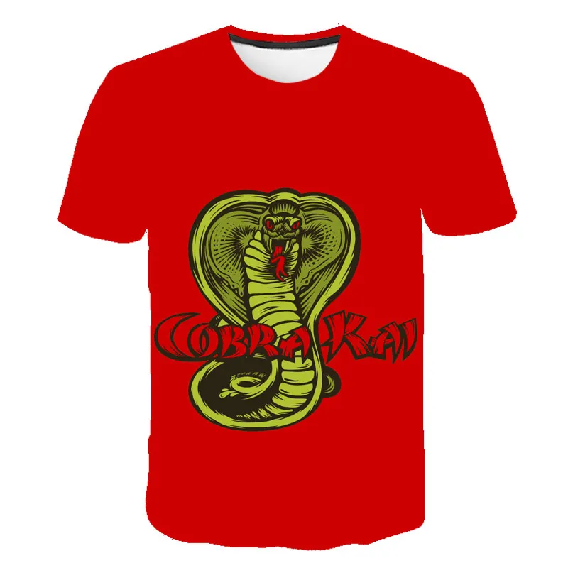 

NEW Hot Cobra Kai Summer tshirt For Boys Youth No Mercy Fashion Novelty Short Sleeve Karate Kid Gils Teen Costume 2021