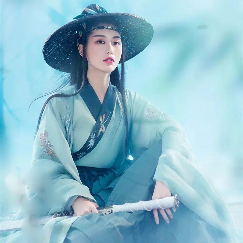 WuChen светильник-зеленый меч женская модель раньше женский поперечный Пол унисекс