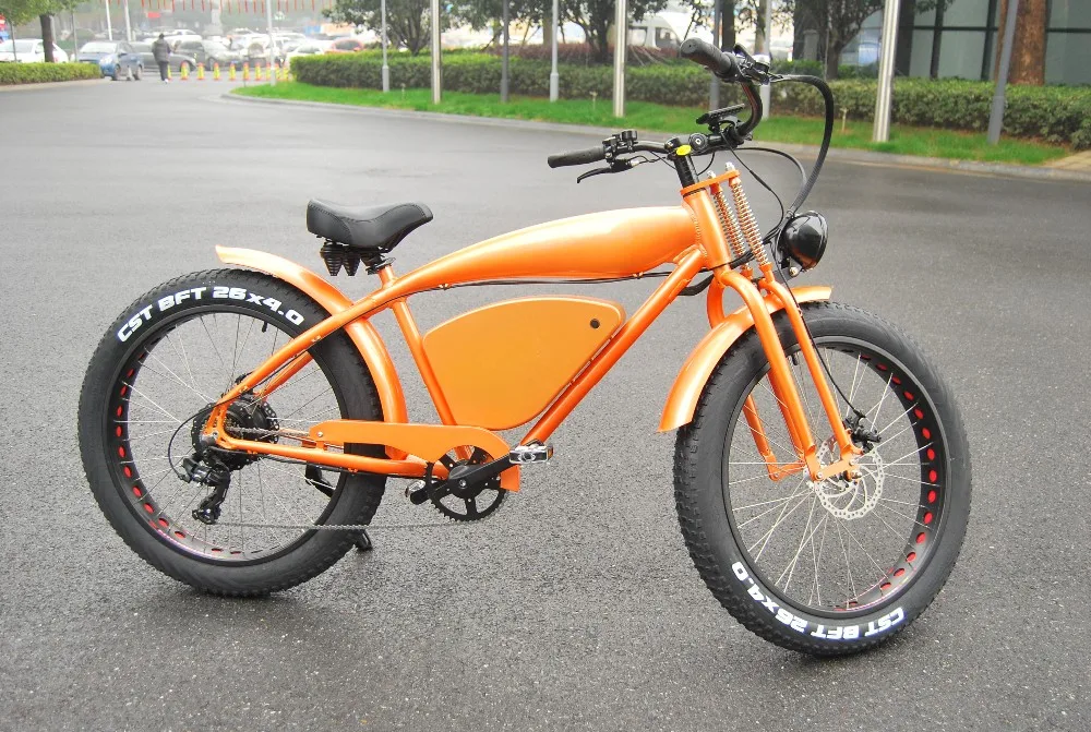 500W Strong Power Fat Tire Powerful Electric Bicycles Mountain Scooters Adults Motorized Bike Chopper Bicycle Ebike Fatbike | Спорт и