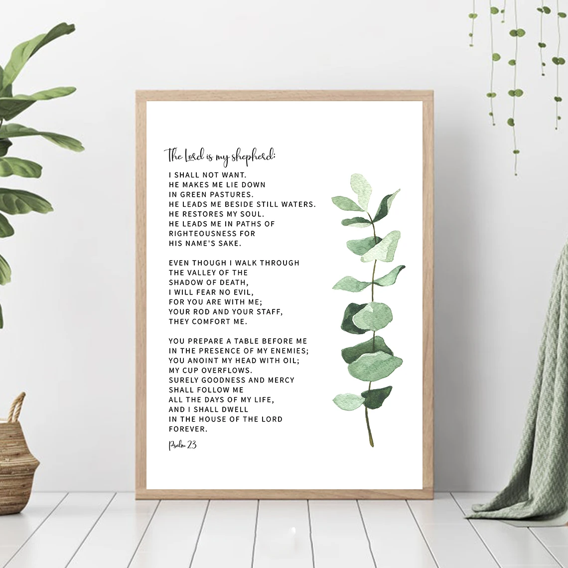Постеры с искусством на основе стиха Псалом 23 "Господь - пастырь мой" из Библии - картины на холсте для церкви или домашнего интерьера.