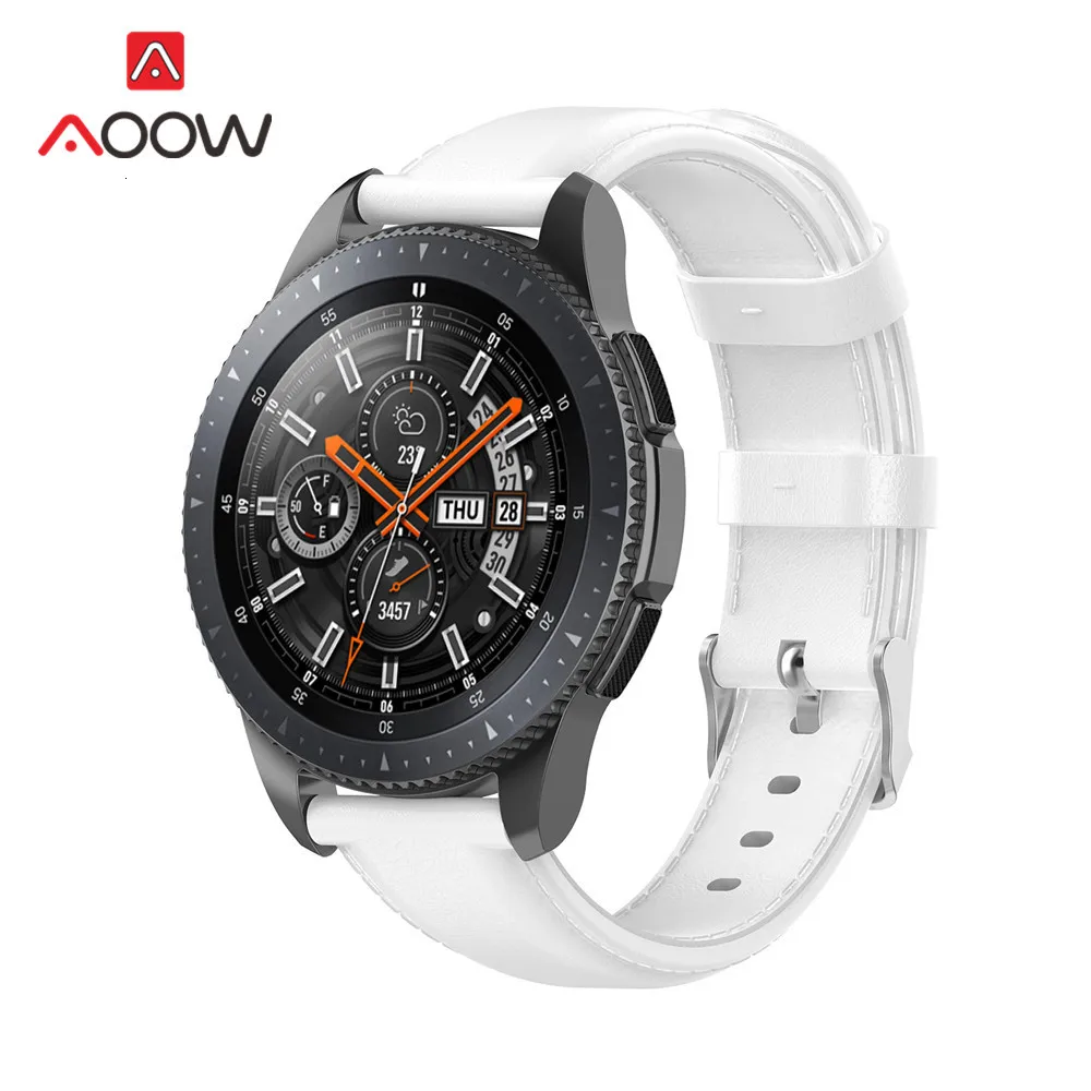 20 мм 22 мм ремешок из натуральной коровьей кожи для samsung Galaxy Watch Active 42 мм 46 мм huawei GT Amazfit bip быстросъемный браслет
