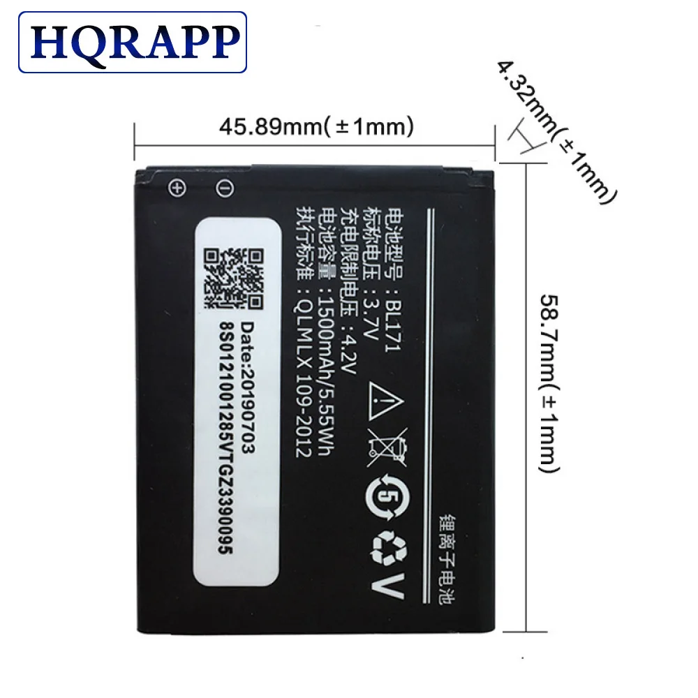 Новый аккумулятор BL171 1500 мАч для Lenovo A319 A60 A500 A65 A390 A368 A390T A356 A370e BL 171 + действительный