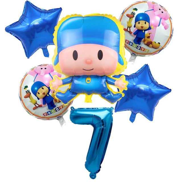 combination7-6pcs Вечерние принадлежности POCOYO детская тематическая вечеринка на день рождения украшения новорожденного ребенка душ продукты украшения одноразовые чашки - Цвет: combination7-6pcs