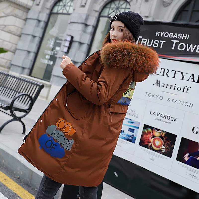 Двухсторонняя одежда парка женская зимняя куртка длинное пальто женские Большие