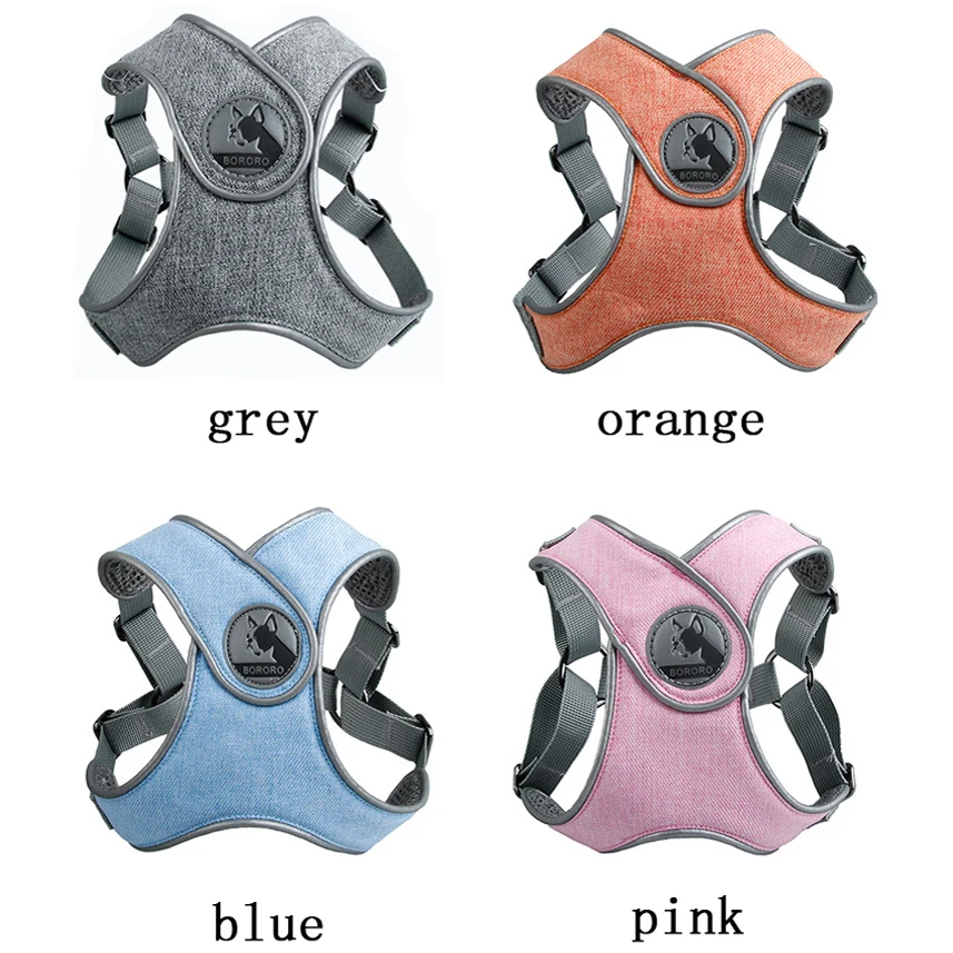 Светоотражающая шлейка для собак с поводком мягкая Воздухопроницаемая сетчатая