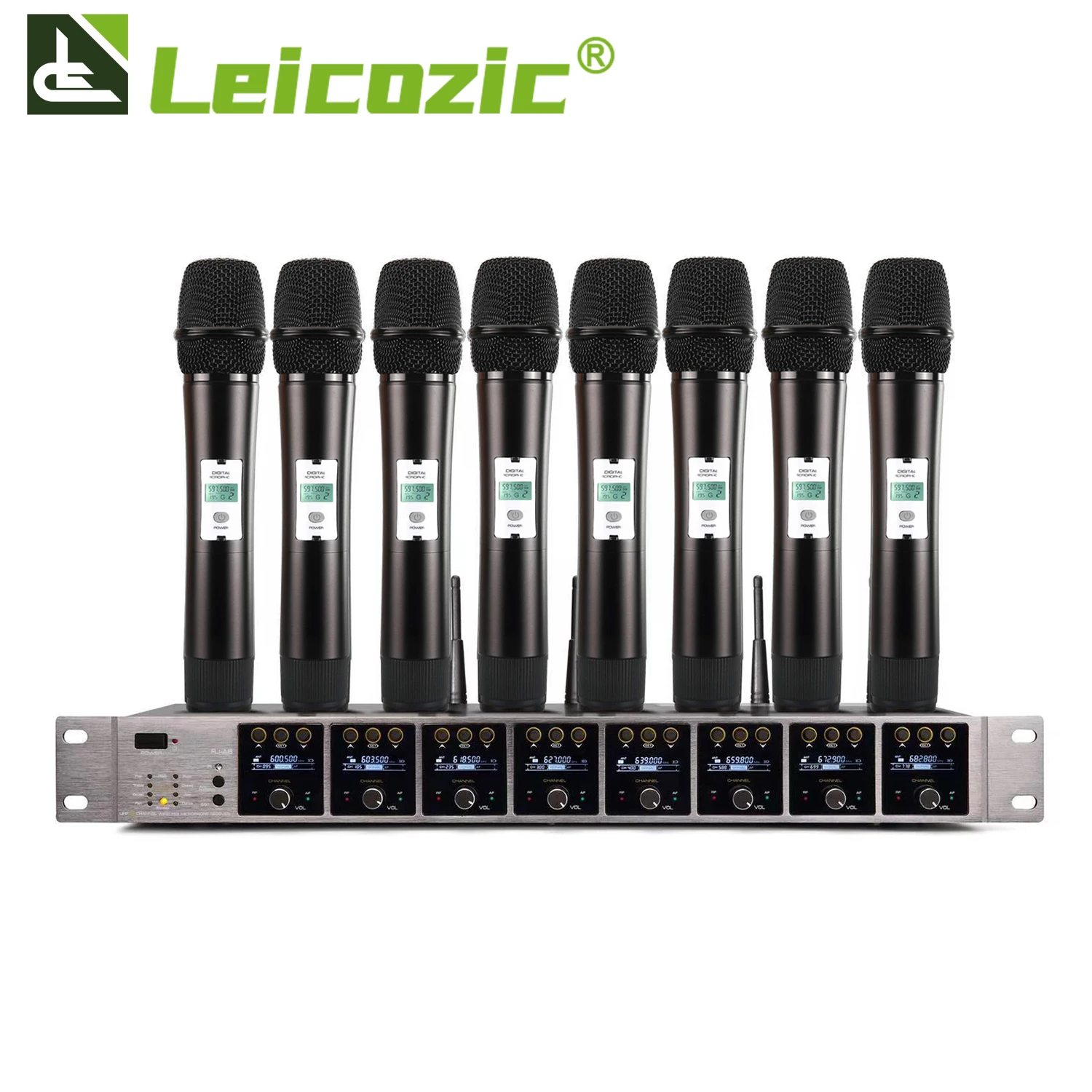 

Leicozic 8 Channel Digital Wireless Microphone Professional UHF Microfono Lapel Mikrofon Headset / Hand Microfone 1000 Frequency