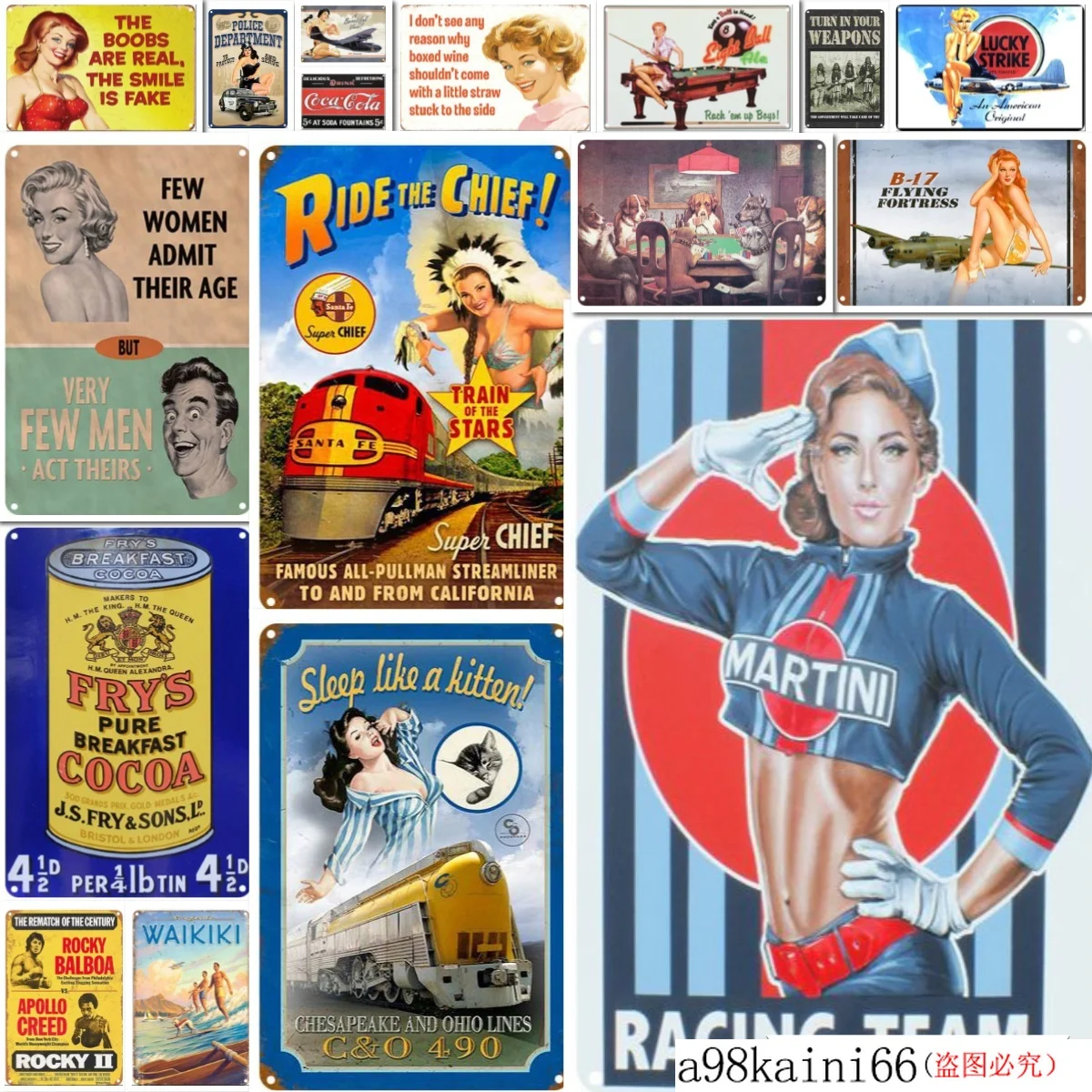 Винтаж изображение металлической бляшкой знаки ретро человек пещерный гараж Бар