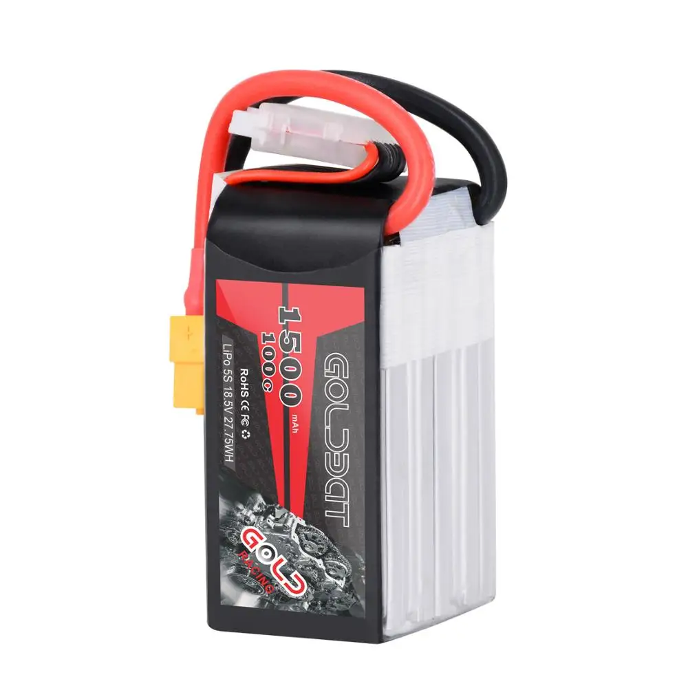 GOLDBAT 1500mAh 5S 18 5 V 100C LiPo RC аккумулятор с XT60 вилкой для FPV гонок и фристайла|Детали