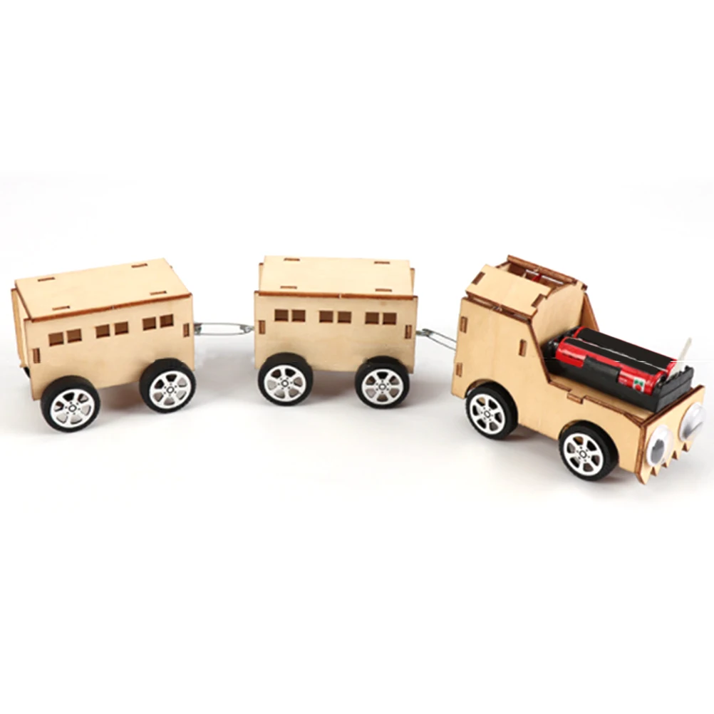 Креативный деревянный маленький поезд электрический Сделай Сам технология