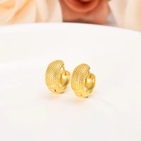 gold girls lovely geometry huggies hoop clip earrings for women girls boy jewelry african christmas wedding party gift