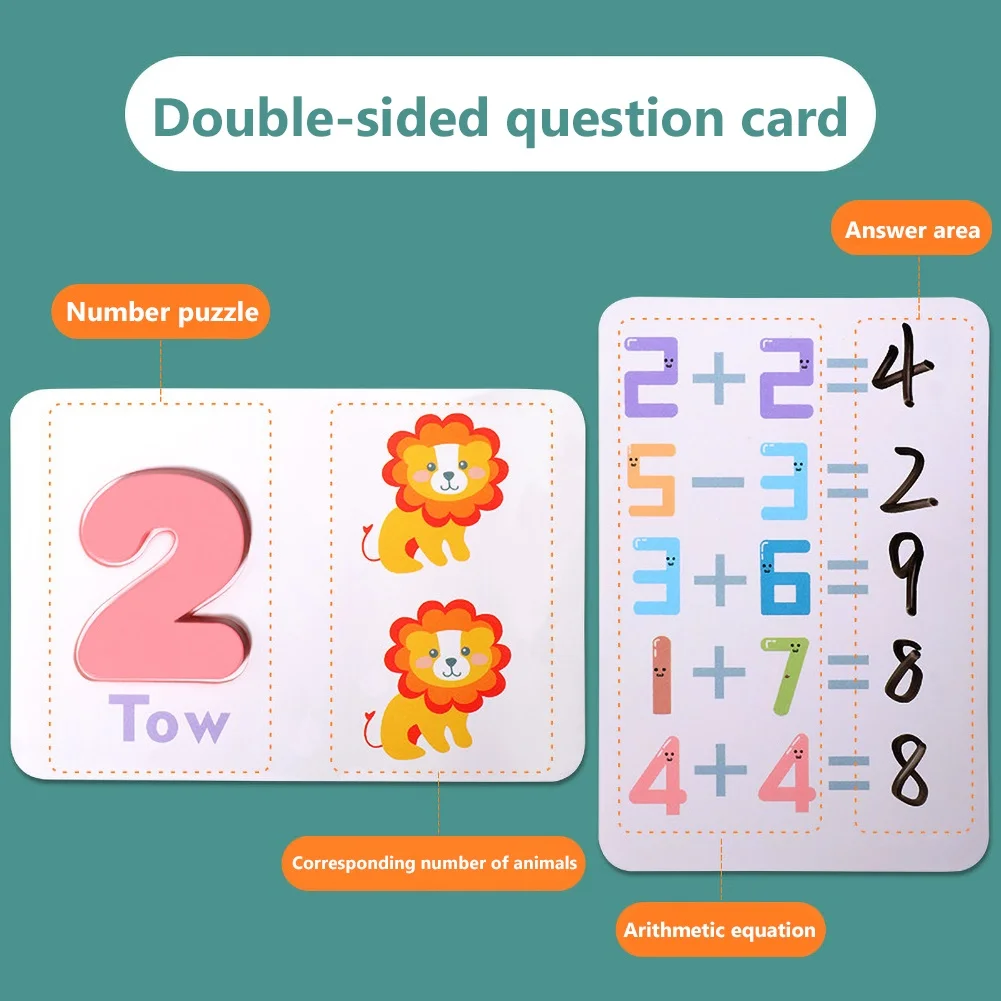 Kids Wooden Arithmetic Cards Sticks Number Blocks Educational Toys for Children Gift Mathematics Learning Toy Set | Игрушки и хобби