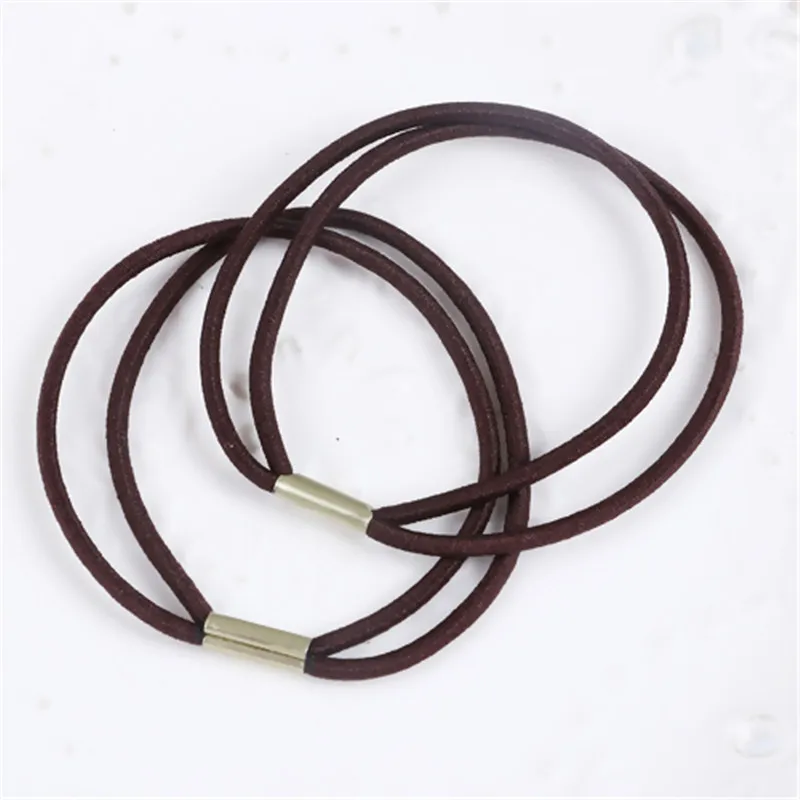 

Concise Hair Ties For Women Girl Accessories Elastic Band Hair Ties Dark Coffee Elasticity Rope Gift DIY Findings 17cm, 30 PCs