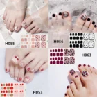 Хит, декоративный маникюр, накладные ногти на носках, полное покрытие, водонепроницаемые женские наклейки для ногтей, 2020, новый дизайн ногтей для девочек