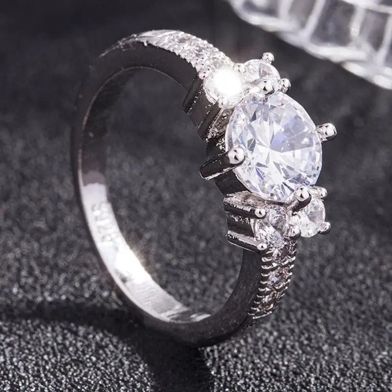 

Black 14k Obsidian Diamond Rings Woman Peridot Mystic Gemstone Bizuteria Anillos De Jewelry for Charm Couple Diamante Rings 2019