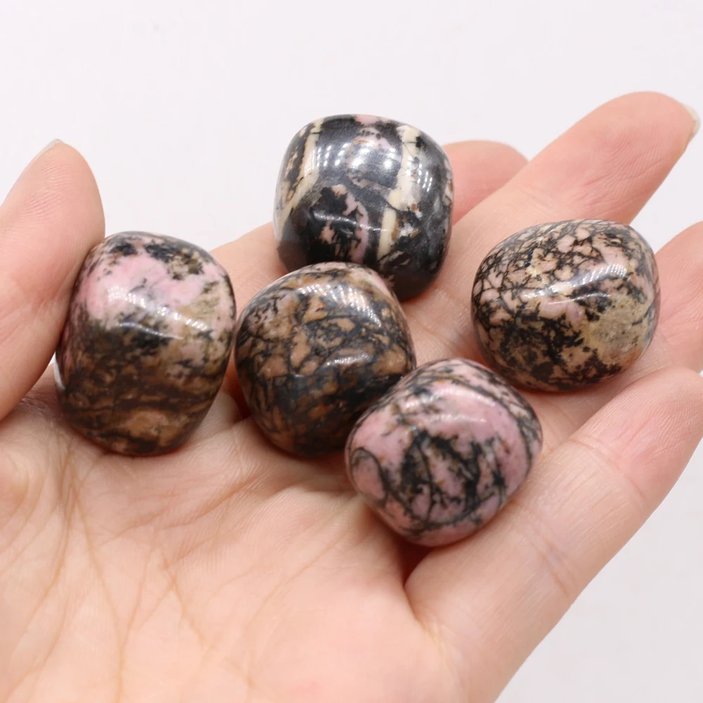 

Natural Semi-precious Stone Black Line Tree Pattern Irregular Shape Stone Fashion Charm Ornaments DIY Home Decoration Gifts