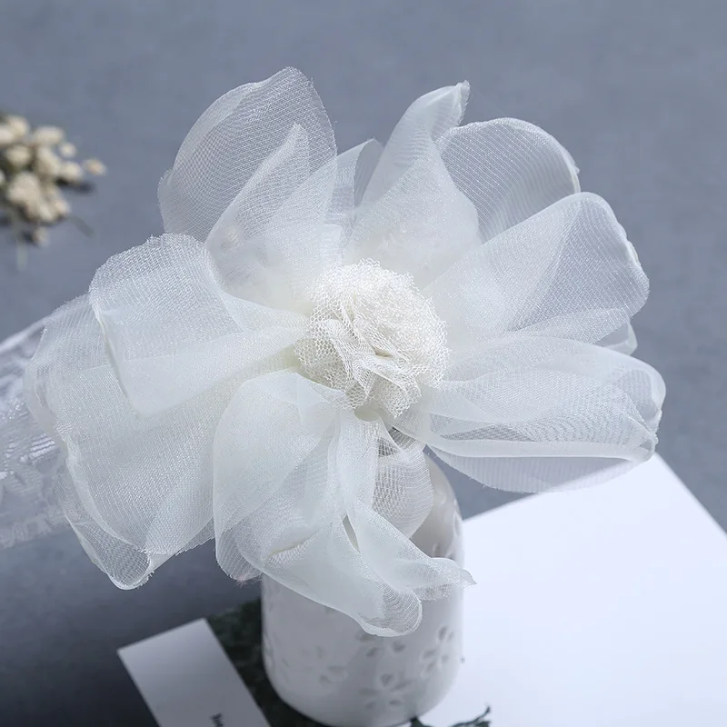 

New 3 Colors Cute Kids Girls Flower Hair Toddler Lace Band Headwear Headband Accessories Children Hairbands Wholesale