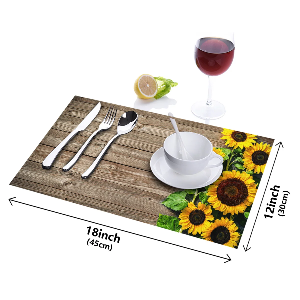 Подсолнухи деревенский узор коврик для стола Кухонное украшение салфетка