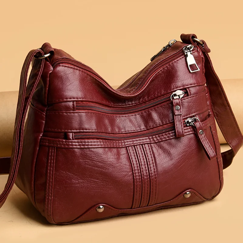 

Large Capacity Satchels Shoulder Bags for Women 2021 Leather Crossbody Bags Sac A Main Purses and Handbags Luxury Designer Brand