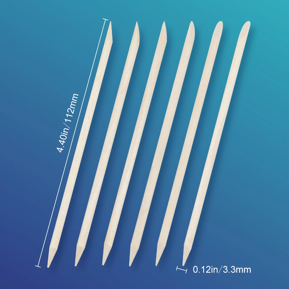 Оранжевые палочки 50 шт. Толкатель для кутикулы толкателя ногтей оранжевые