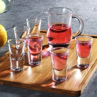 transparent luxury wine glass cup set modern 6 shot glass dispenser drinking game glass set liquor vasos chupito barware dg50bs