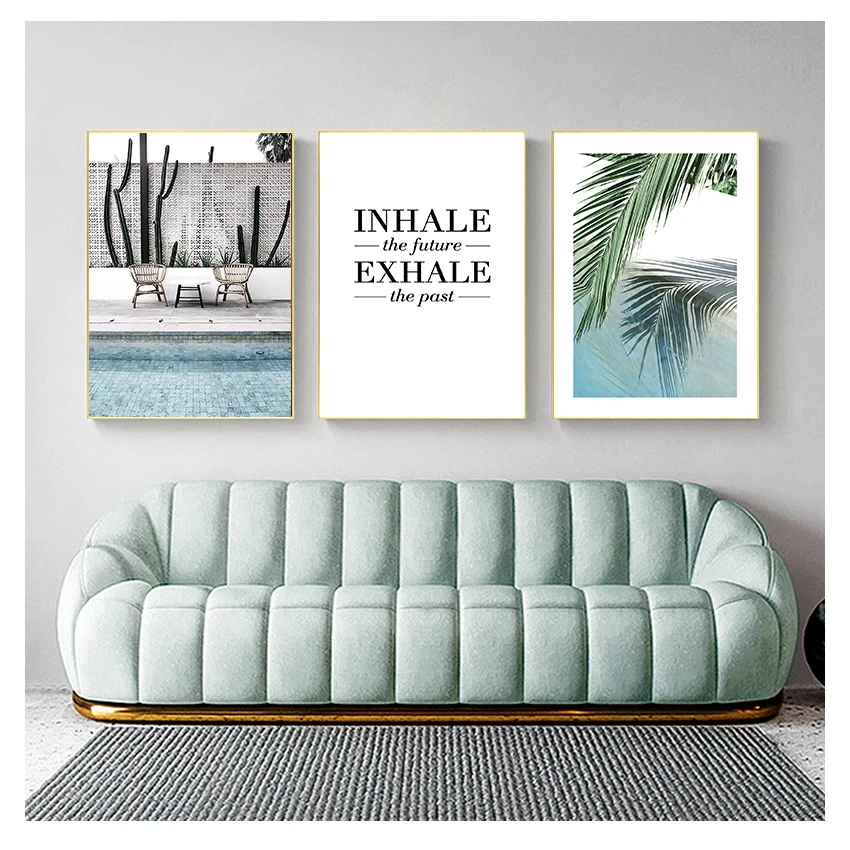 

Blue Sea Bicycle Landscape Poster Nordic Print Decorative Wall Art Picture Living Room Decor Tropical Decoration Canvas Painting