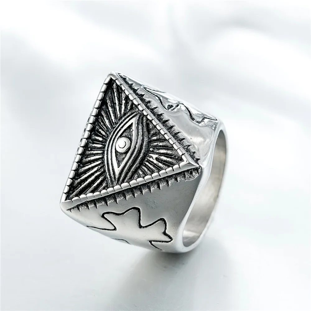 Кольцо мужское из нержавеющей стали в стиле панк винтажное египетское ювелирное