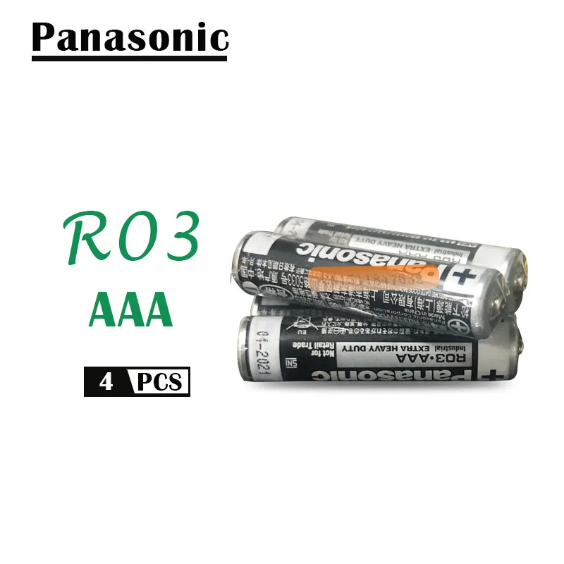 4 шт. Panasonic R03 1,5 в AAA батареи щелочные батареи без ртути сухой аккумулятор для электрической игрушки фонарик часы мышь
