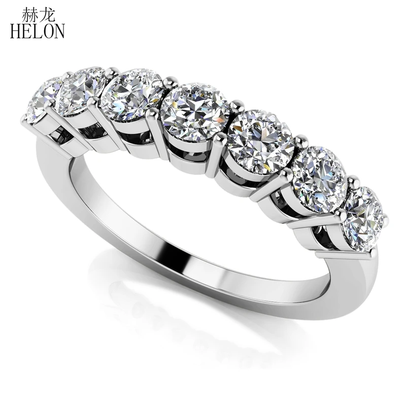 HELON Moissanite кольцо Твердое 18 к белое золото 0.7CT VVS/D Цвет Лаборатория Grown Diamond