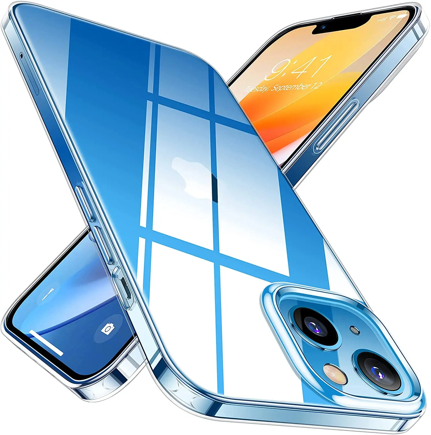 

TORRAS Crystal Clear Compatible for iPhone 13 Case 6.1 inch, Non-Yellowing Slim Fit Ultra-Thin Soft Silicone Shockproof