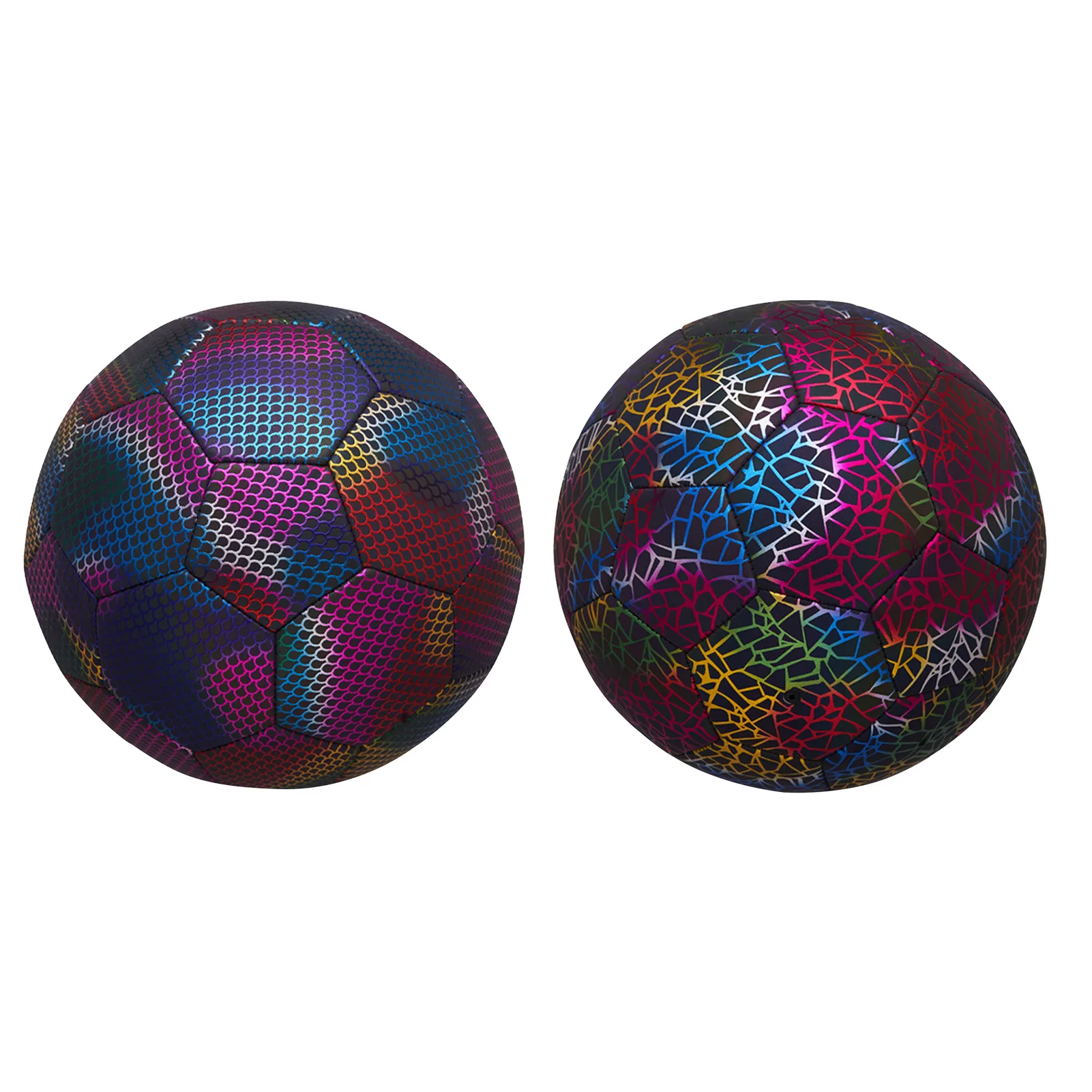 

Holographic Luminous Soccer Ball For Night Games & Training,Light Up Reflective With Camera Flash Reflects Light Toy Methodical