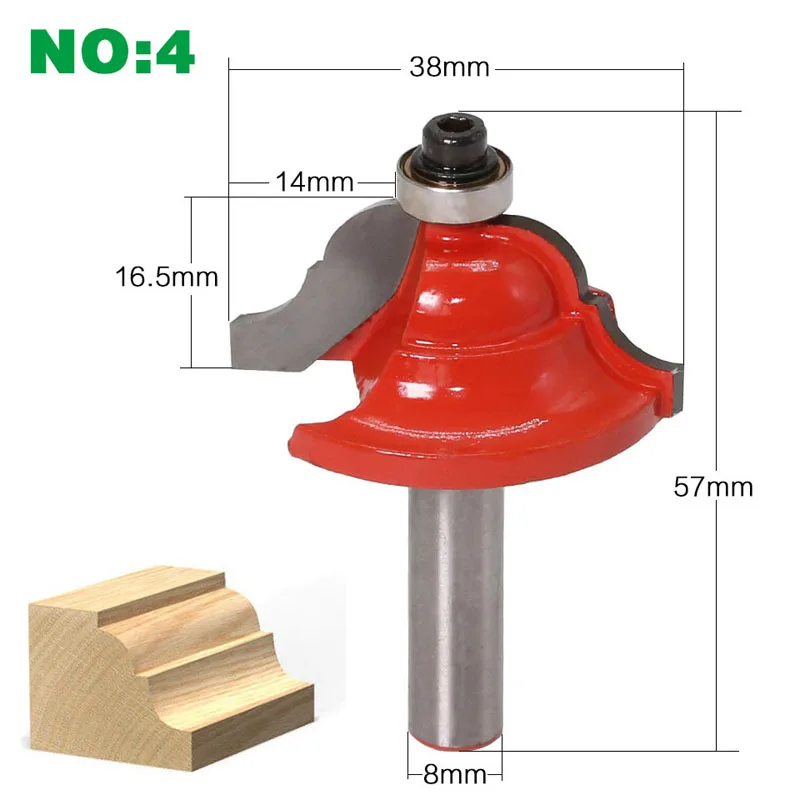 1 шт. 8 мм хвостовик угловая круглая коробка биты инструменты фреза Маршрутизатор