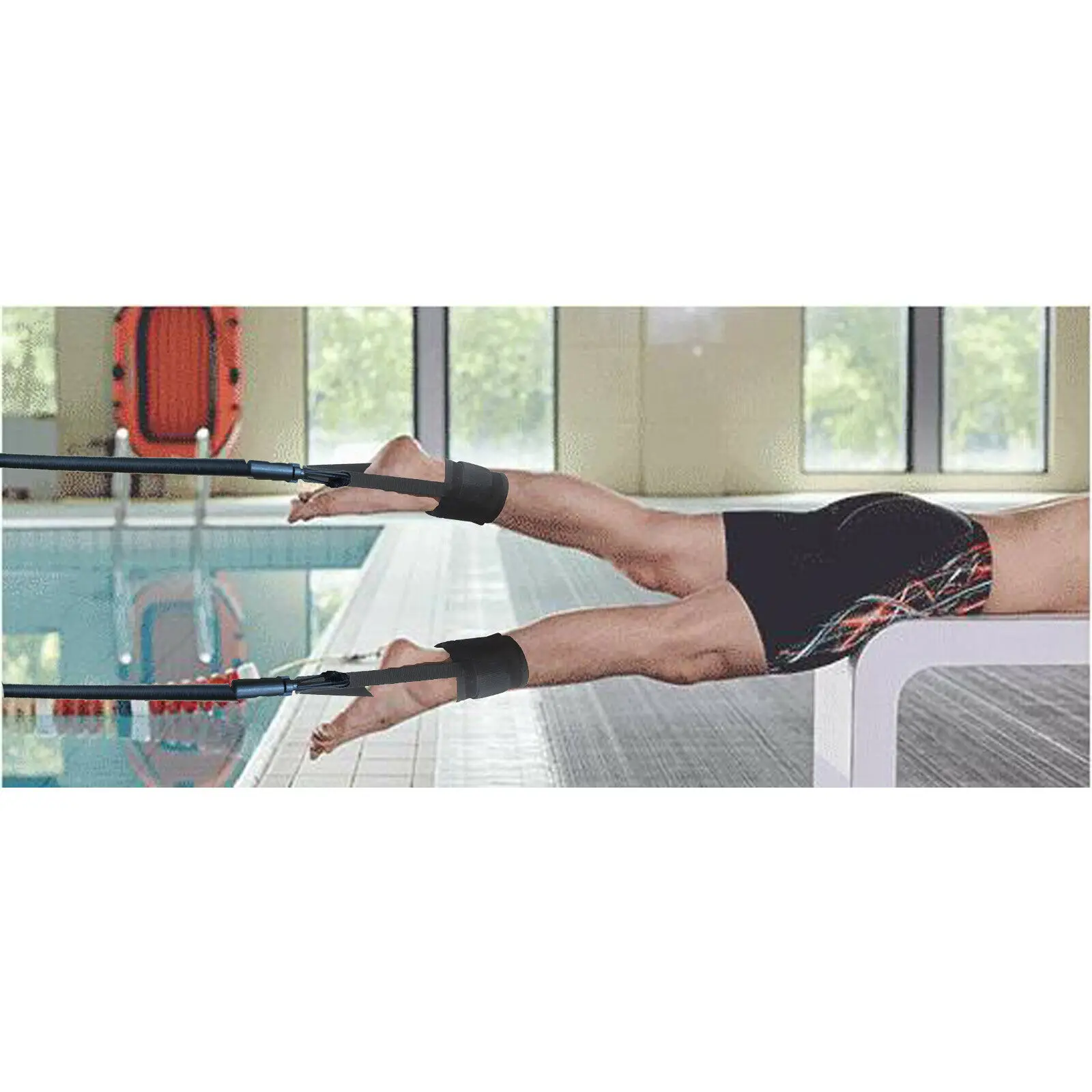 Swim Ankle Strap Stationary Swimmer Swim Lap Swim Training Leash Swim Belt- NEW